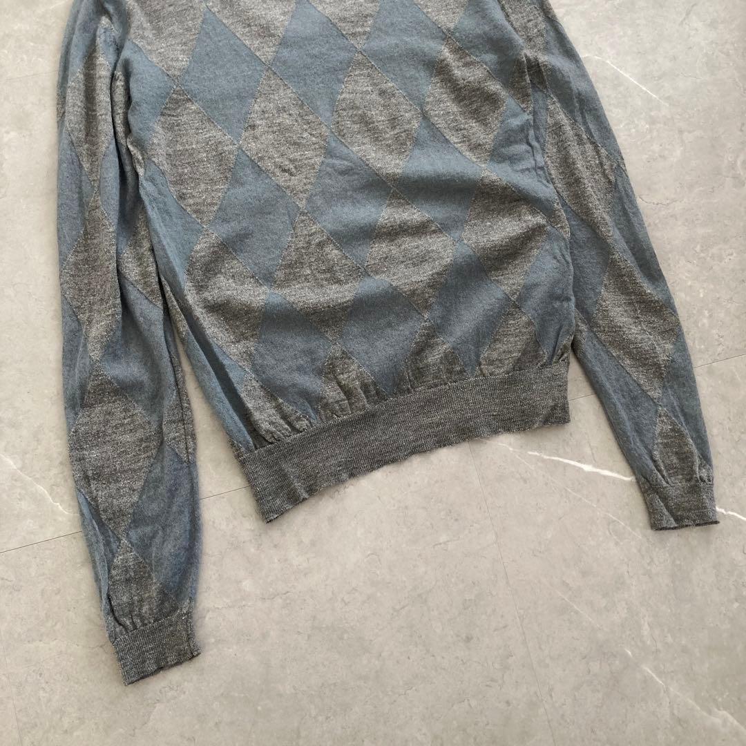 DRIES VAN NOTEN アーガイル ニット ベルギー製