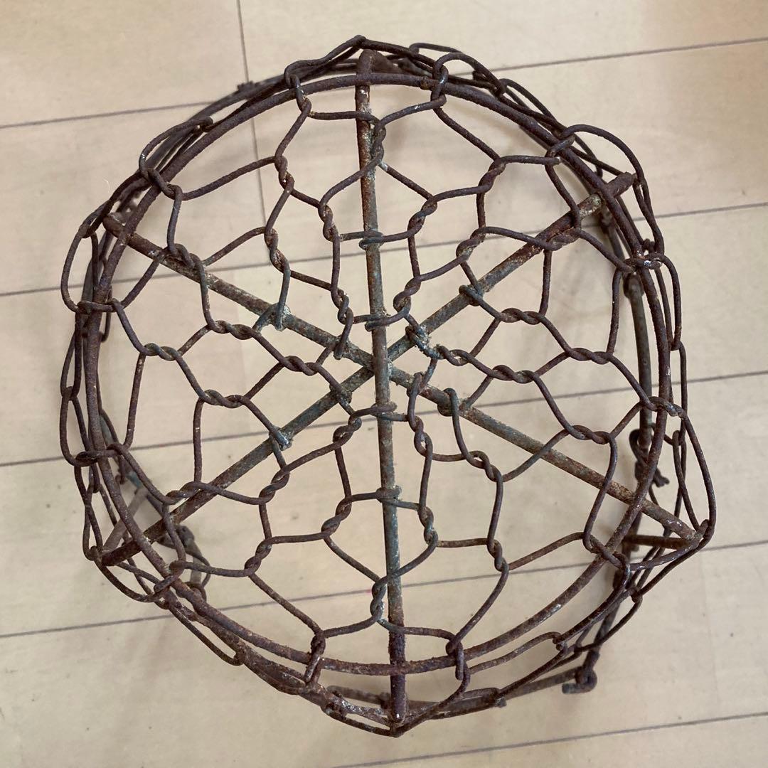 フランスアンティーク ワイヤー籠 鉄製