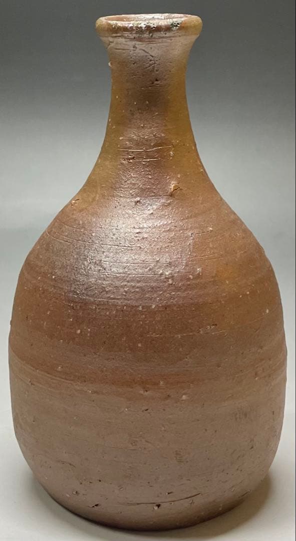 県指定重要無形文化財　金重道明　備前徳利　備前焼　共箱　d517