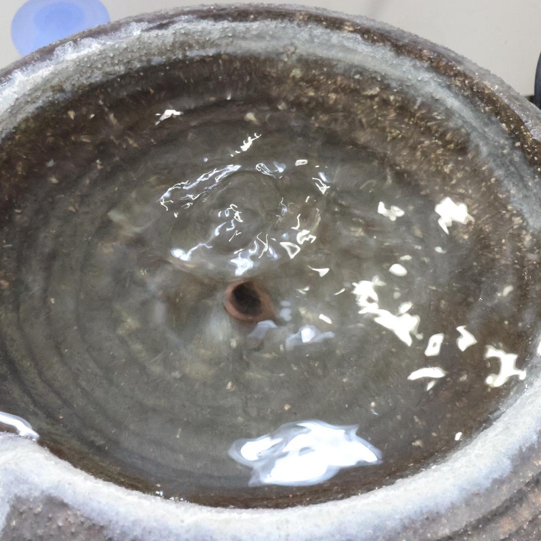 電動つくばい 陶器 ウォーターオブジェ　高さ約38cm