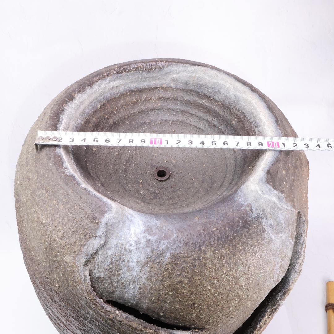 電動つくばい 陶器 ウォーターオブジェ　高さ約38cm