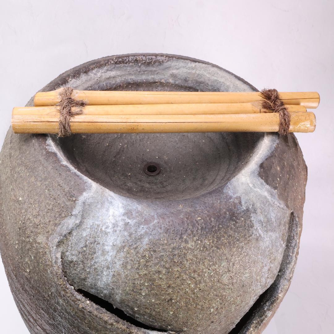 電動つくばい 陶器 ウォーターオブジェ　高さ約38cm