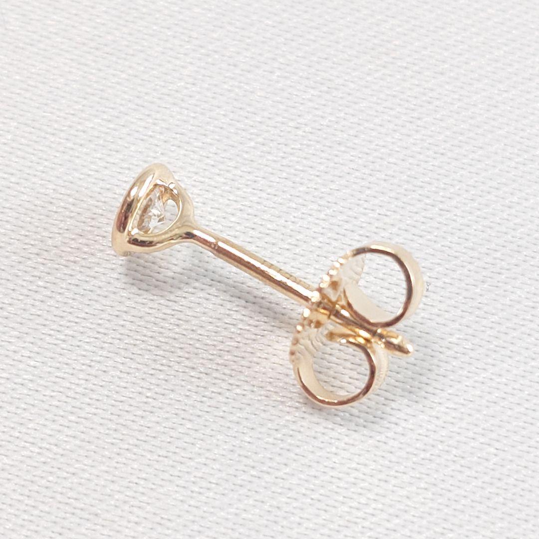 【美品】ティファニー K18 バイザヤード ダイヤ ピアス 片耳用 6806
