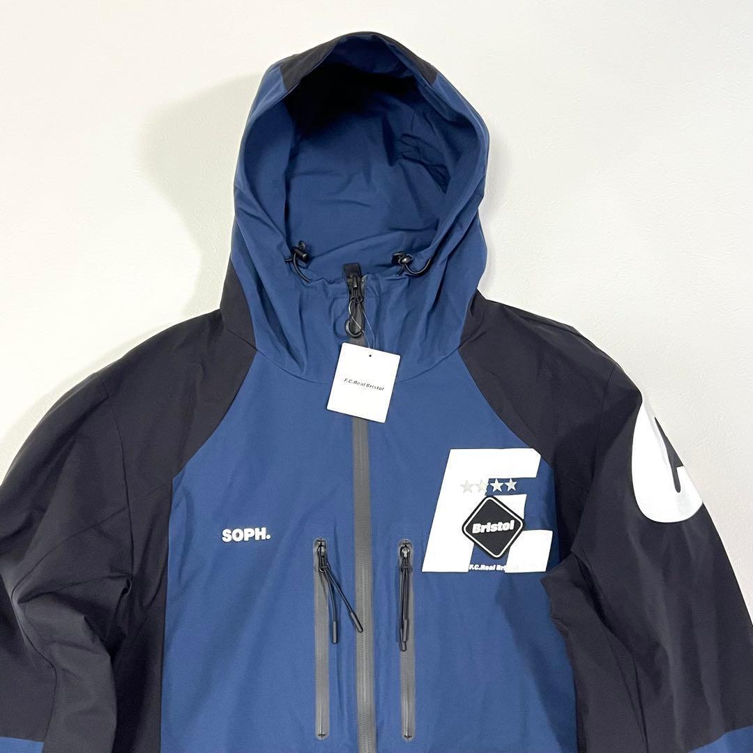 FCRB ウォームアップジャケット ナイロンジャケット フード ネイビー S