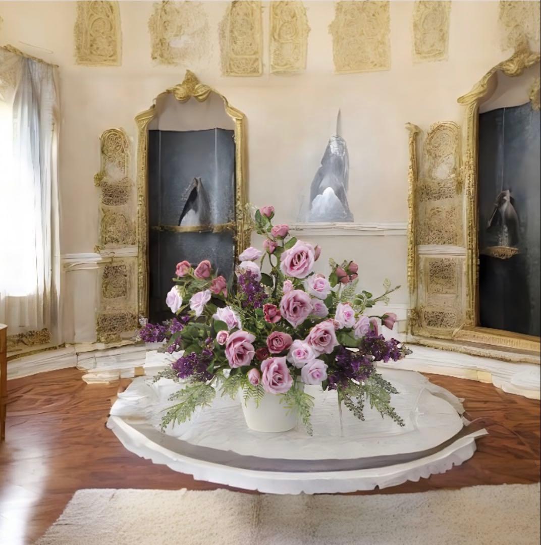 光触媒　人工観葉植物　ウォールグリーン　フェイクグリーン　ロマンローズ