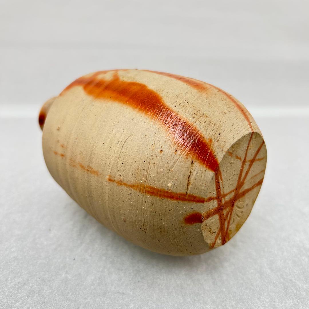 人間国宝・山本陶秀先生　備前焼緋襷徳利　四方桟共箱A