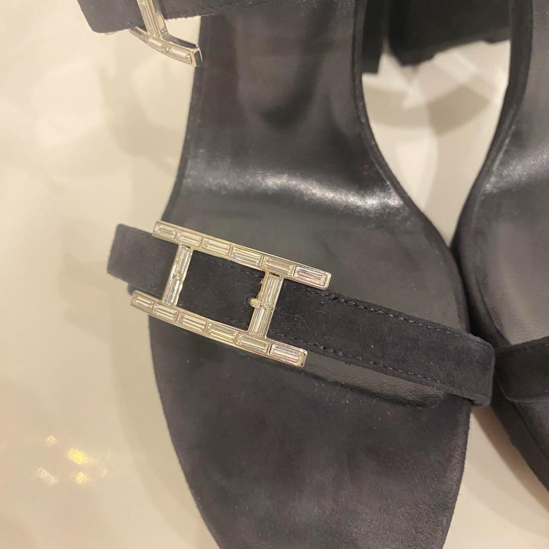 【大SALE】美品・正規品HERMES エルメス サンダル 黒 24cm