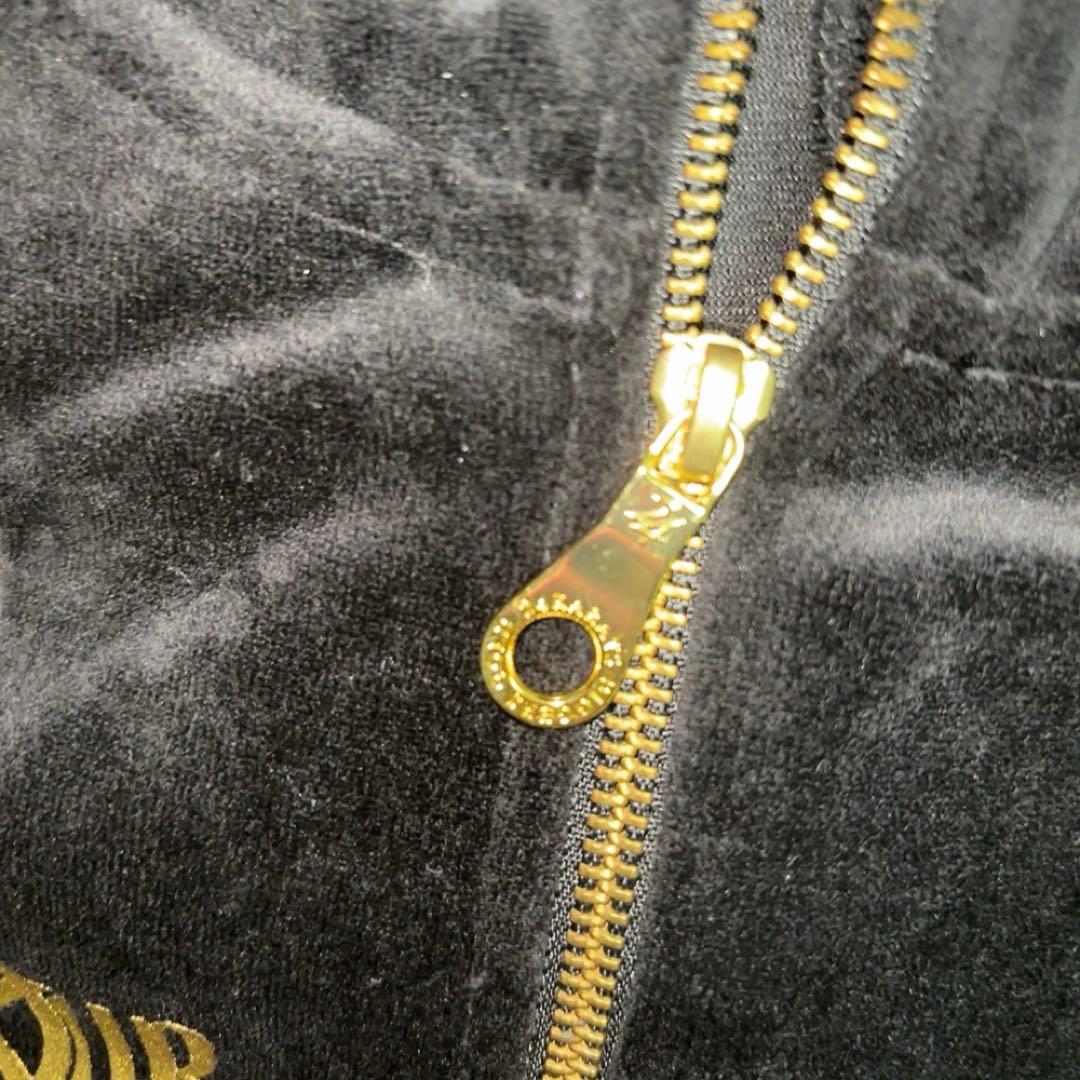 レア✨24カラッツ ベロア ジャージ セットアップ ブラック × ゴールド XL