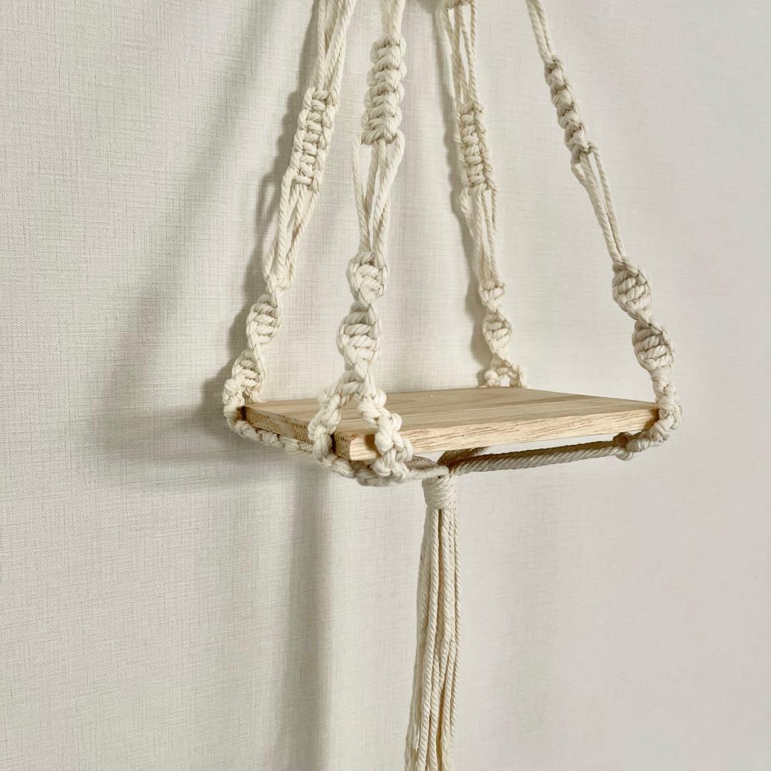 マクラメプラントハンガー シェルフ