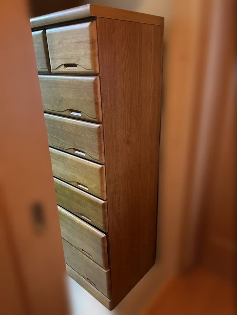 ナチュラルウッド タンス チェスト ７段 木製