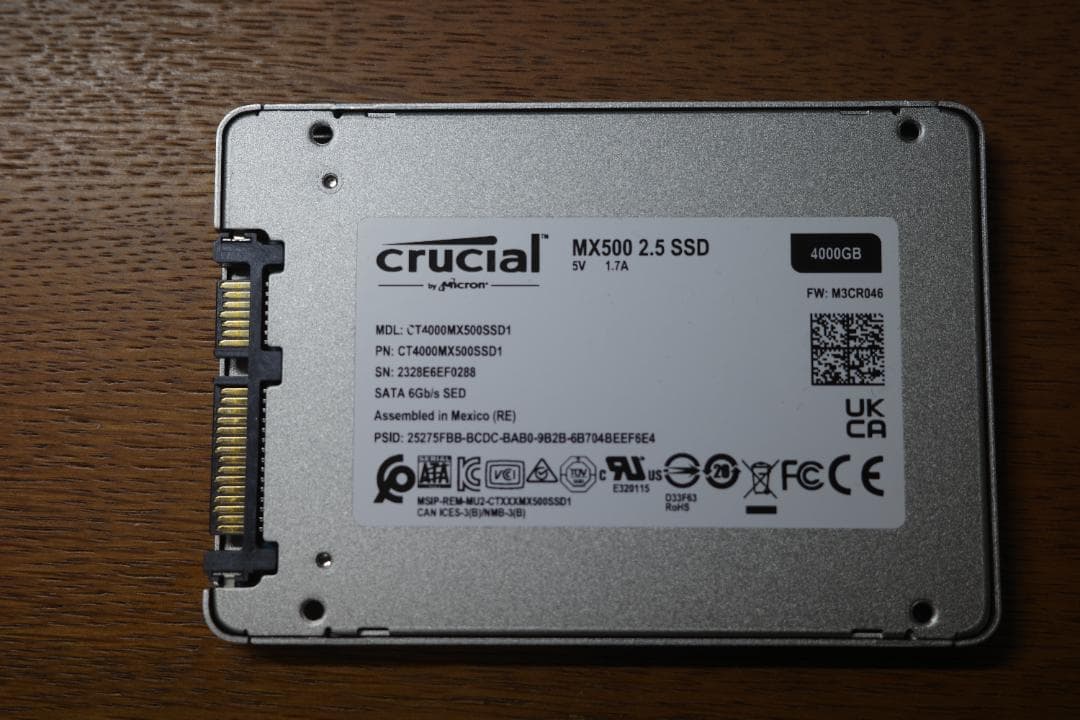 内蔵型SSD CT4000MX500SSD1/JP(4000GB, SATA SSD)