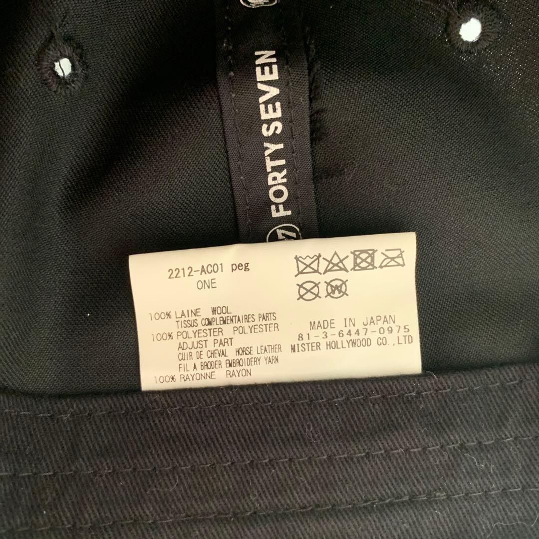 N.HOOLYWOOD×47 エヌハリウッド ベースボールキャップ ブラック