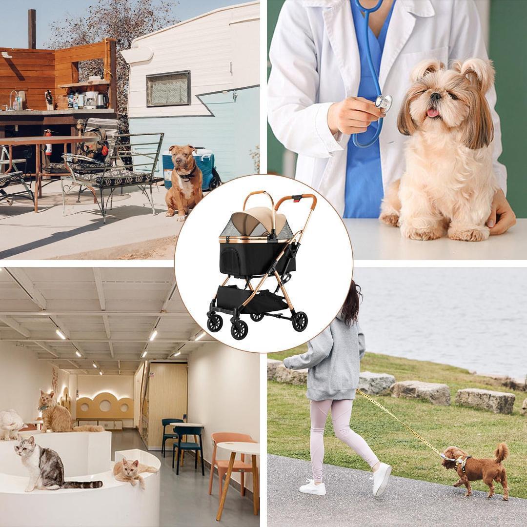 【M3145-159-120】ペットカート 分離型 折りたたみ　耐荷重20kg