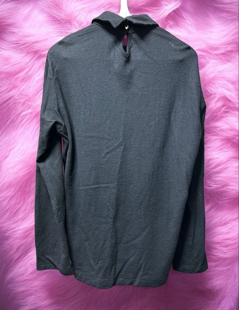 yohji yamamoto 襟付きウールニット　ブラック　サイズ3