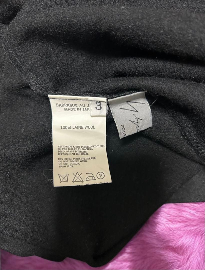 yohji yamamoto 襟付きウールニット　ブラック　サイズ3