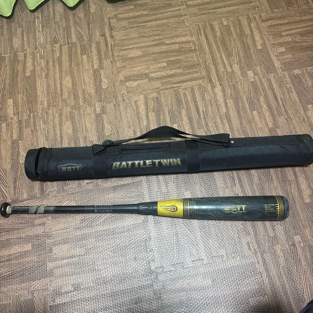 ZETT BATTLETWIN 軟式バット ケース付き