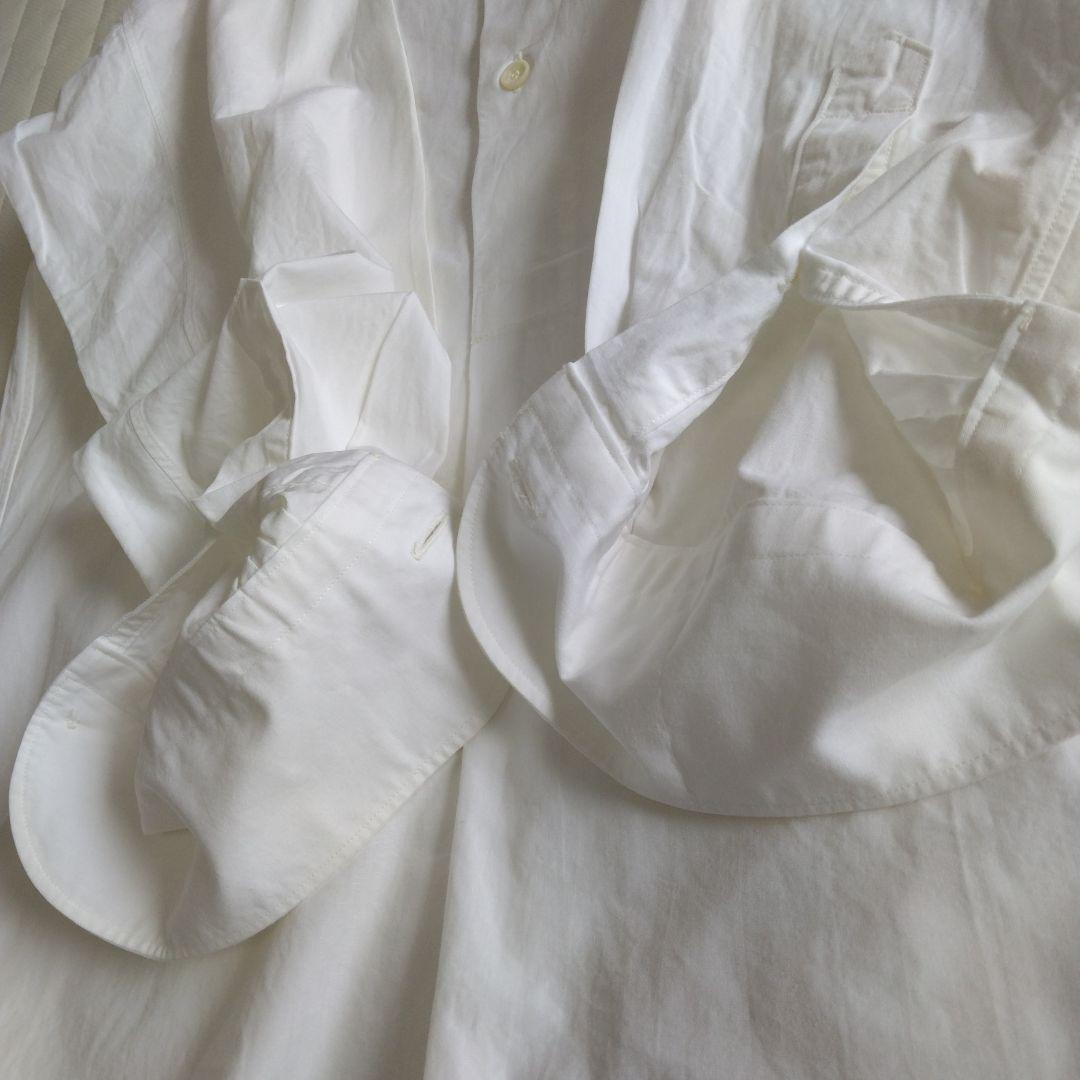 【45R】長袖ロングシャツ バンドカラー　美品