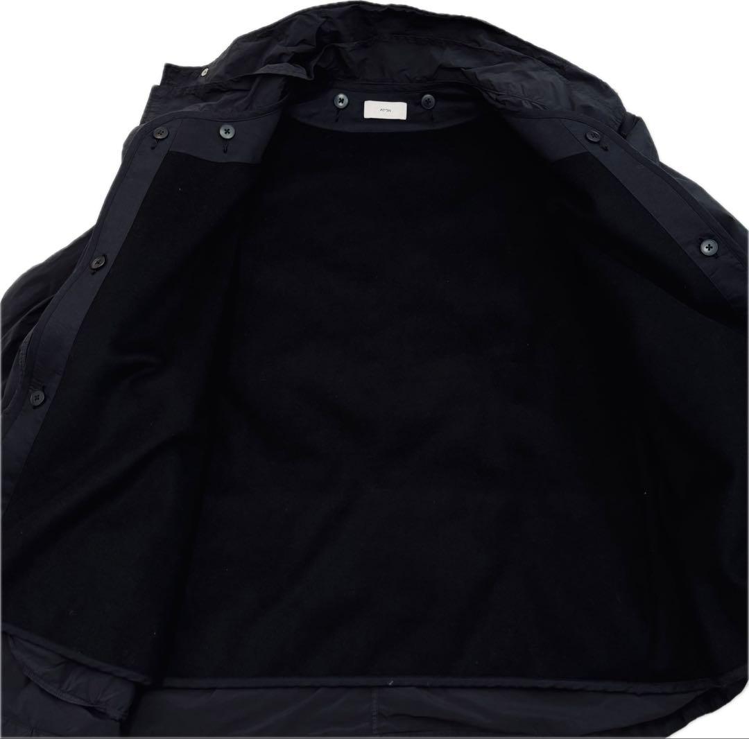 ATON / AIR WEATHER SHORT MODS COAT ブラック