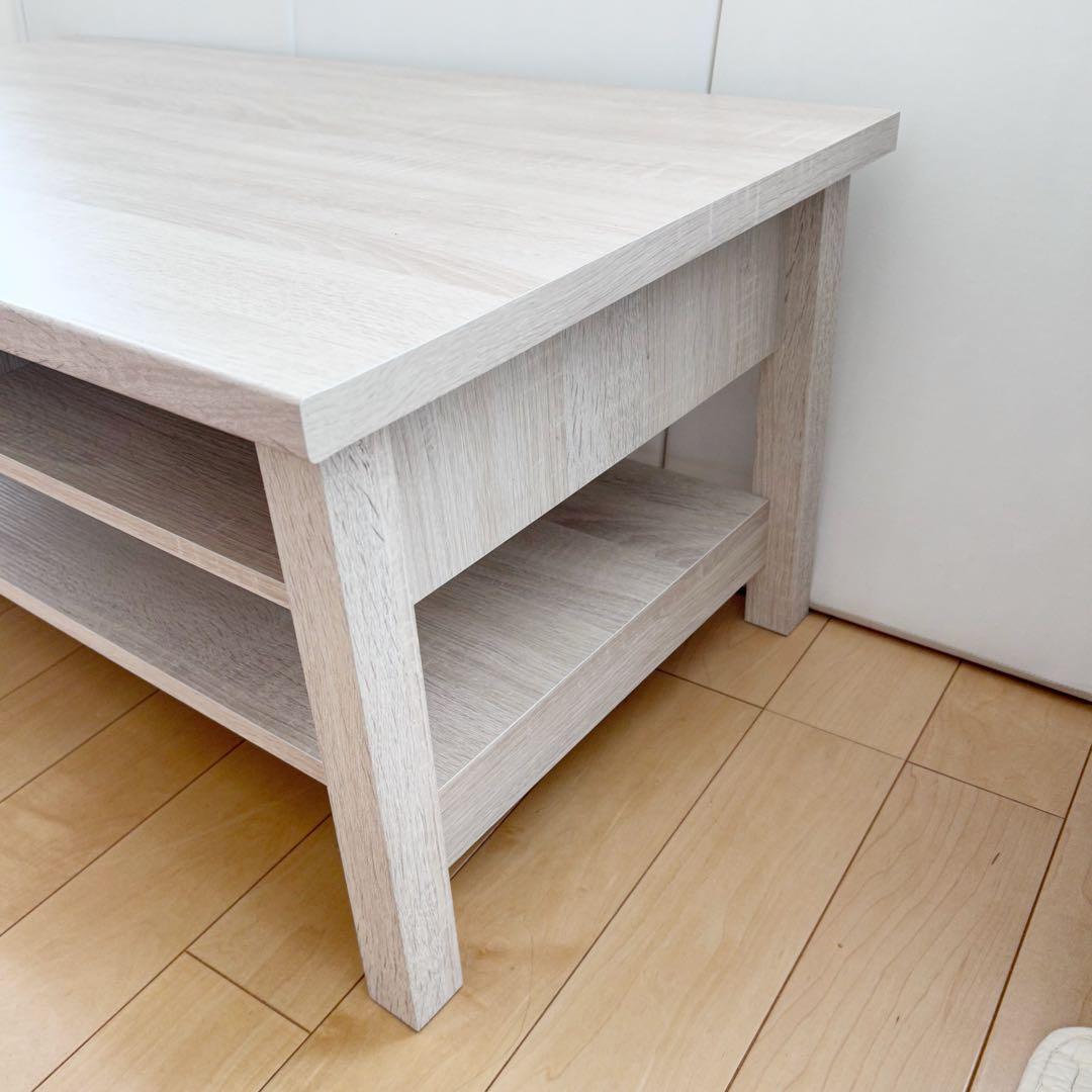 佐藤産業　姫家具　ローテーブル　センターテーブル　ホワイト　アンティークシャビー