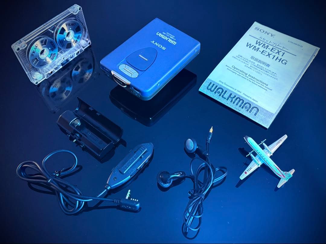 カセットウォークマン SONY WM-EX1「整備済み、完動超美品」稀少青色‼️