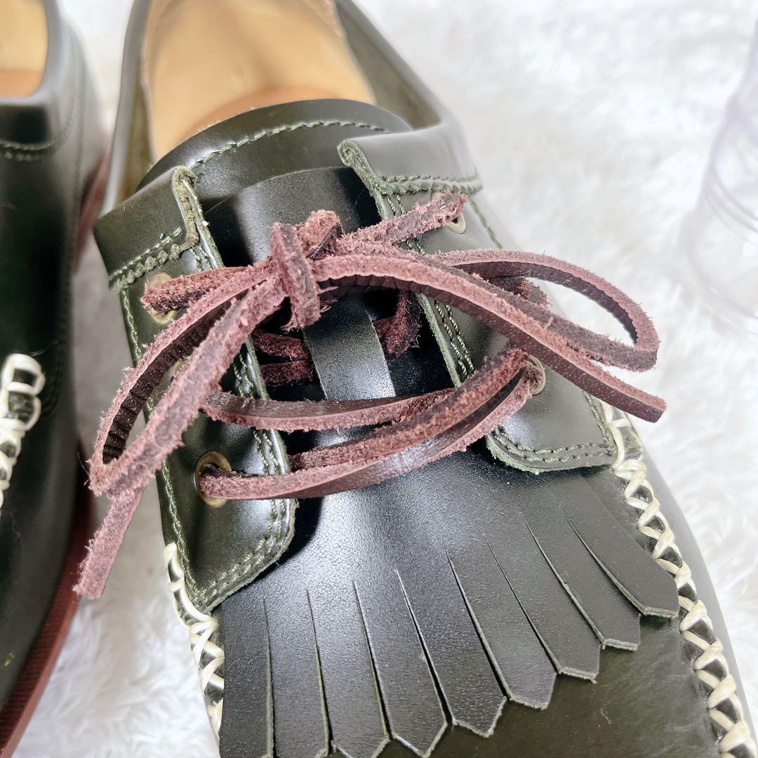 美品 REGALリーガル デッキシューズ レザー 脱着式 キルト 25.5cm