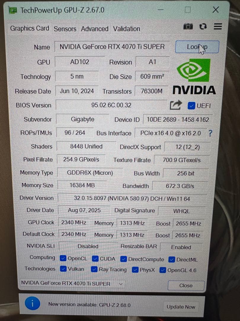 グラフィックボード・グラボ・ビデオカード GIGABYTE GEFORCE RTX 4070 Ti SUPER