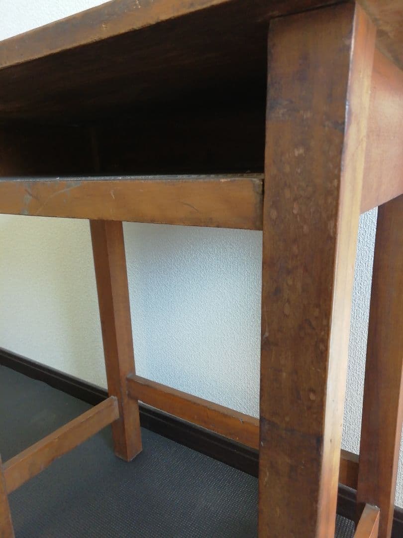 昭和レトロ　木製文机　小学校机　アンティーク家具