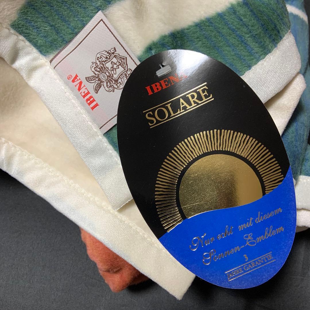 新品 ドイツ製 IBENA 綿混毛布 SOLARE ブランケット