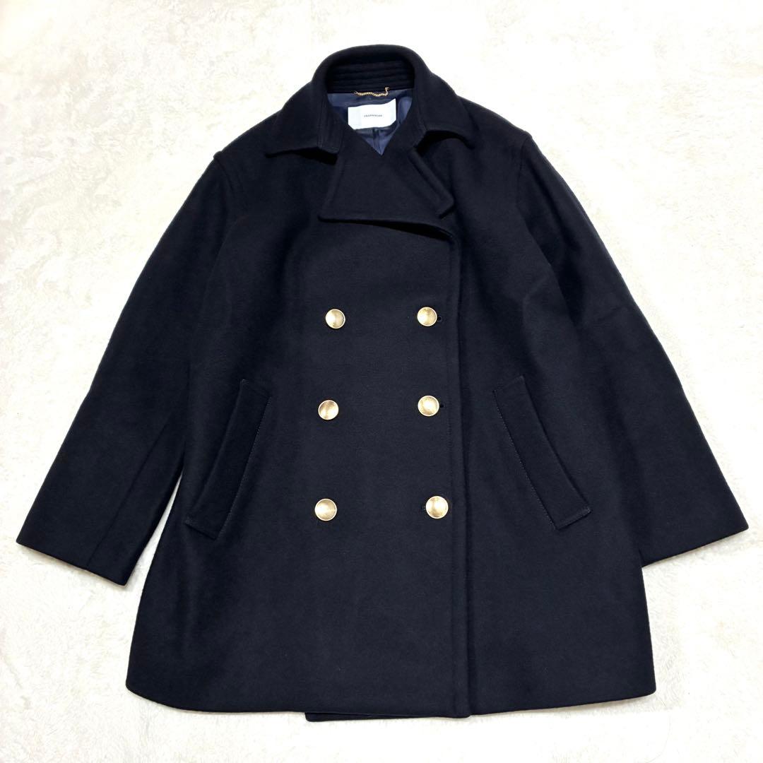 FRAMeWORK ラムリバーメルトンPコート ネイビー 38サイズ