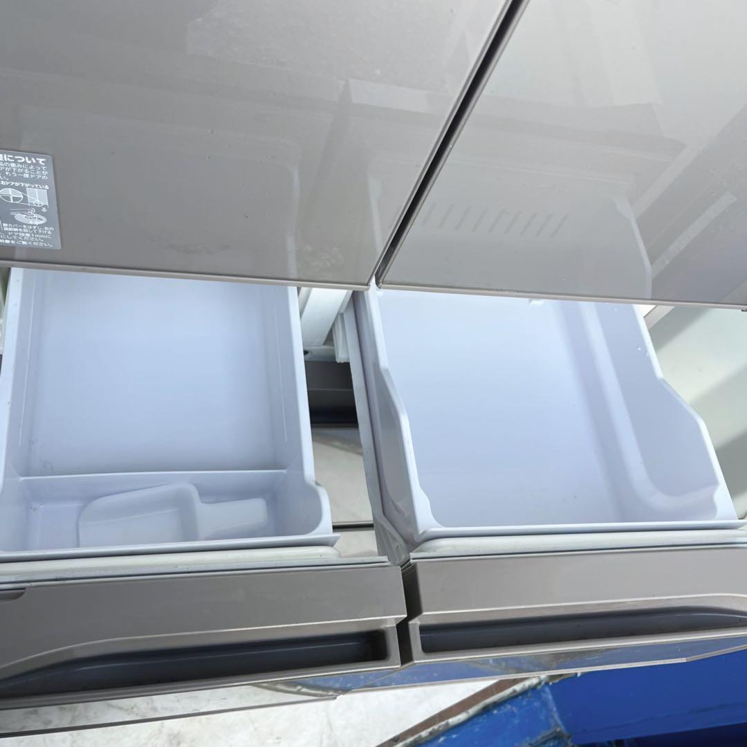 取付無料！完動品！日立真空チルド搭載高性能ピンクゴールド6ドア冷蔵庫！洗濯機