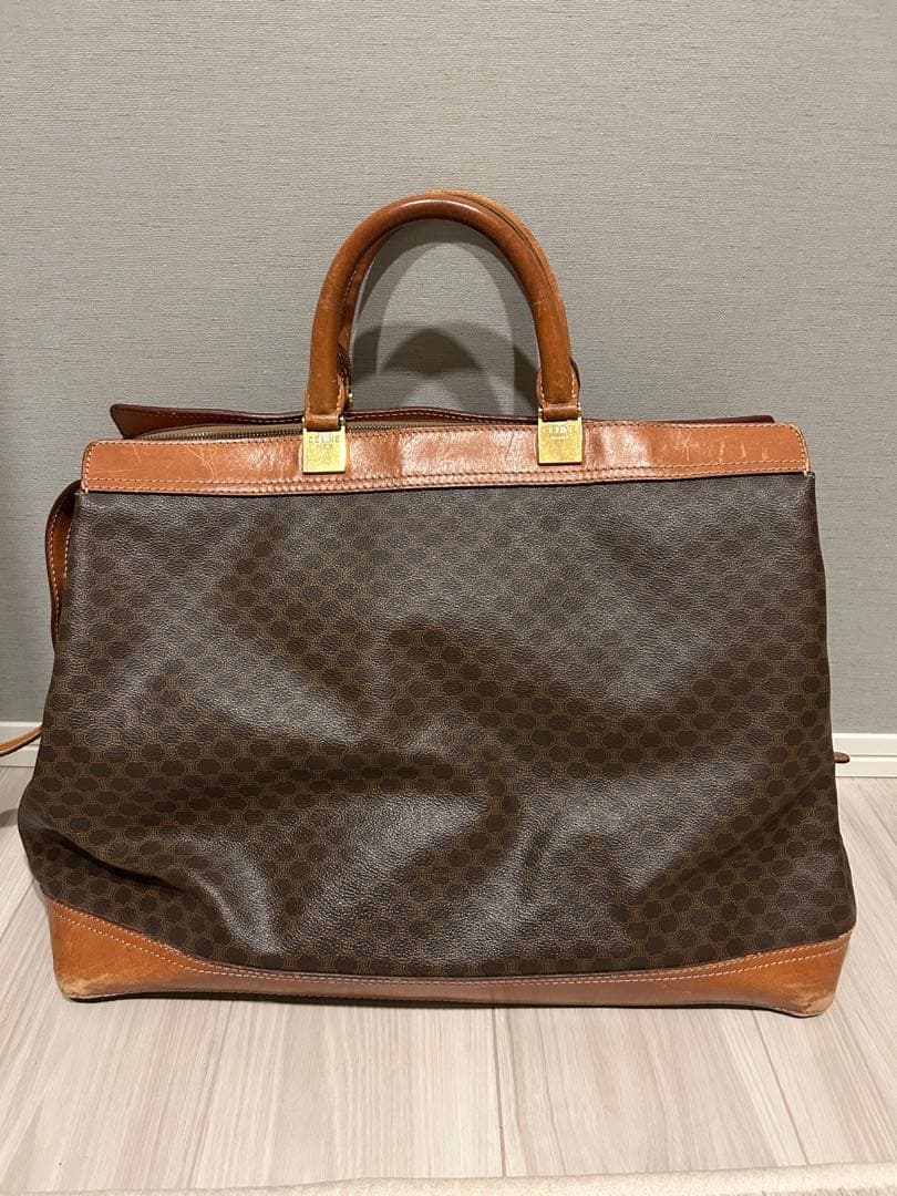 【極希少】セリーヌ マカダム柄 ボストンバッグ ヴィンテージ 大容量