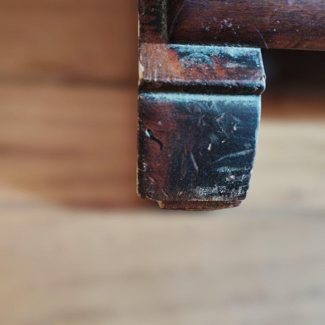 アンティーク調 虫食い加工 傘立て マホガニー無垢板