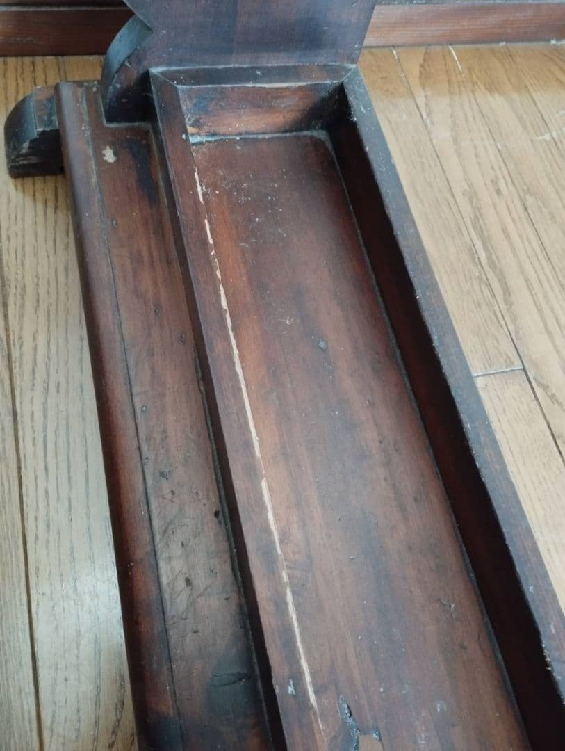 アンティーク調 虫食い加工 傘立て マホガニー無垢板