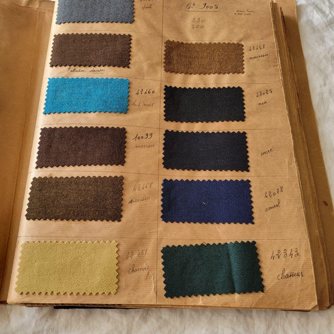 フランス　アンティーク　生地　見本帳