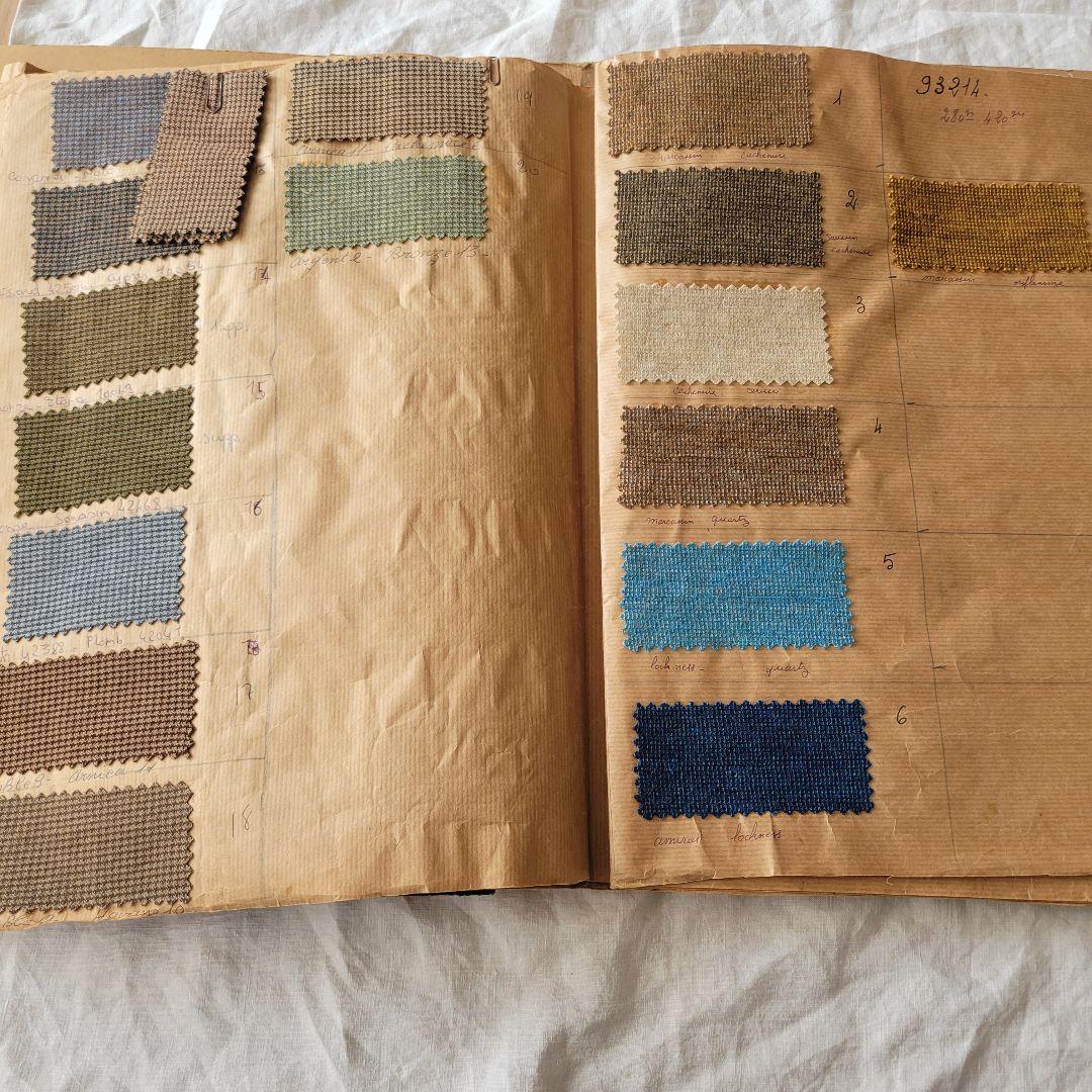 フランス　アンティーク　生地　見本帳