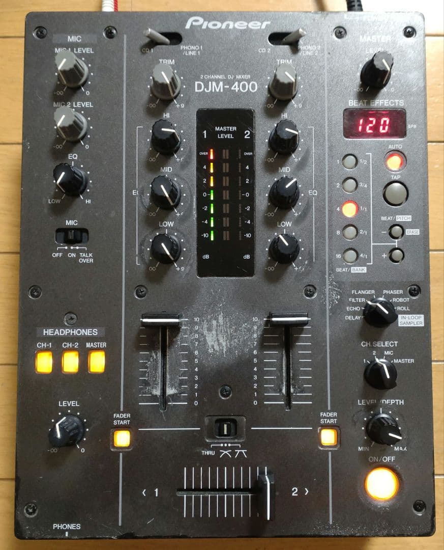 Pioneer　DJM-400　動作確認済み　クロスCHフェーダー 交換