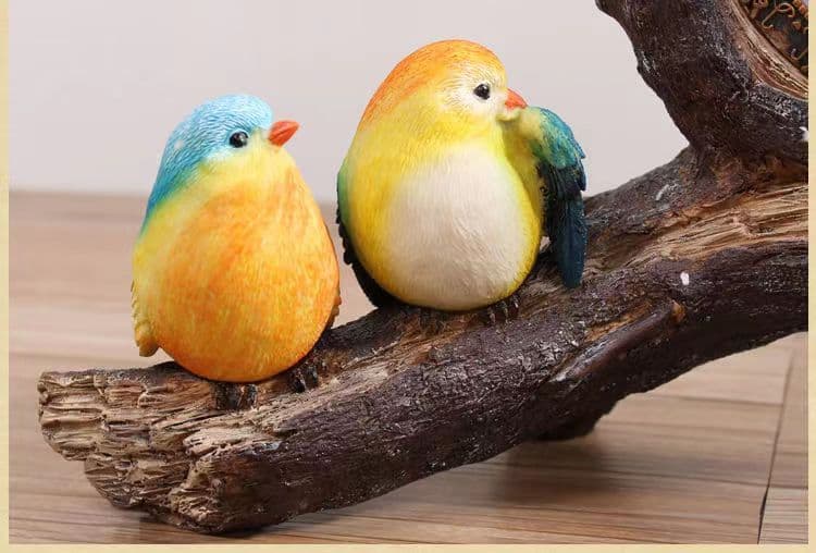 小鳥の置時計時計の置時計居間寝室ベッドの頭静音時計の置物