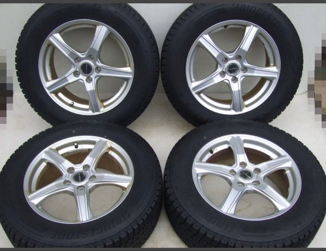 送料込みバリ溝！2022年製ブリジストンスタッドレスとアルミホイール4本