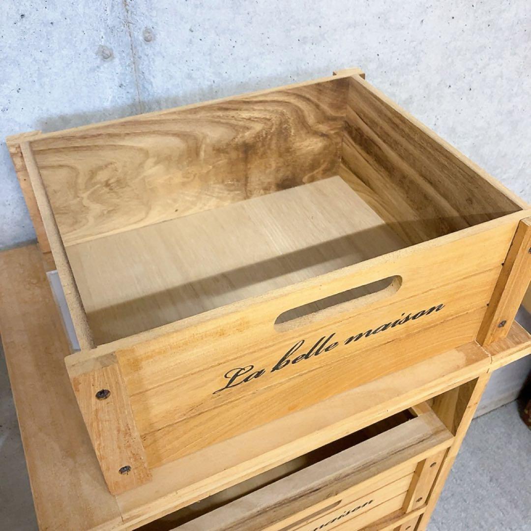 カントリー調 5段引き出し チェスト 天板タイル リメイク DIY