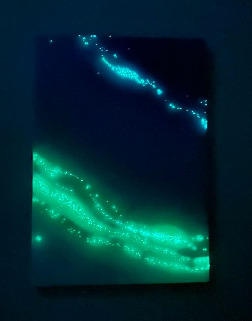 2025蓄光入りオーシャンレジンアートNo.6【A3パネル】