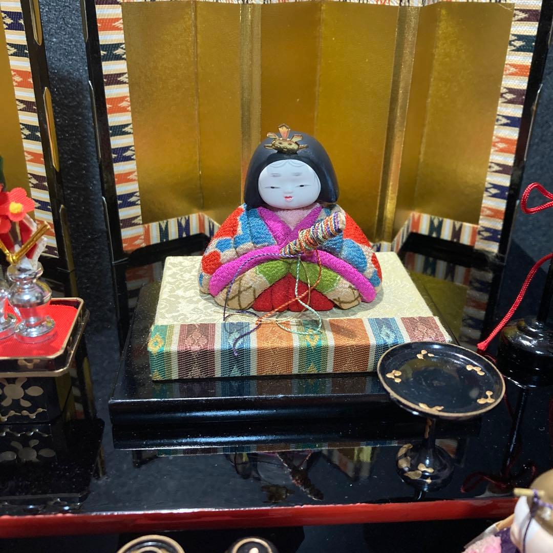 雛人形　木目込み豆雛　桐箱付き