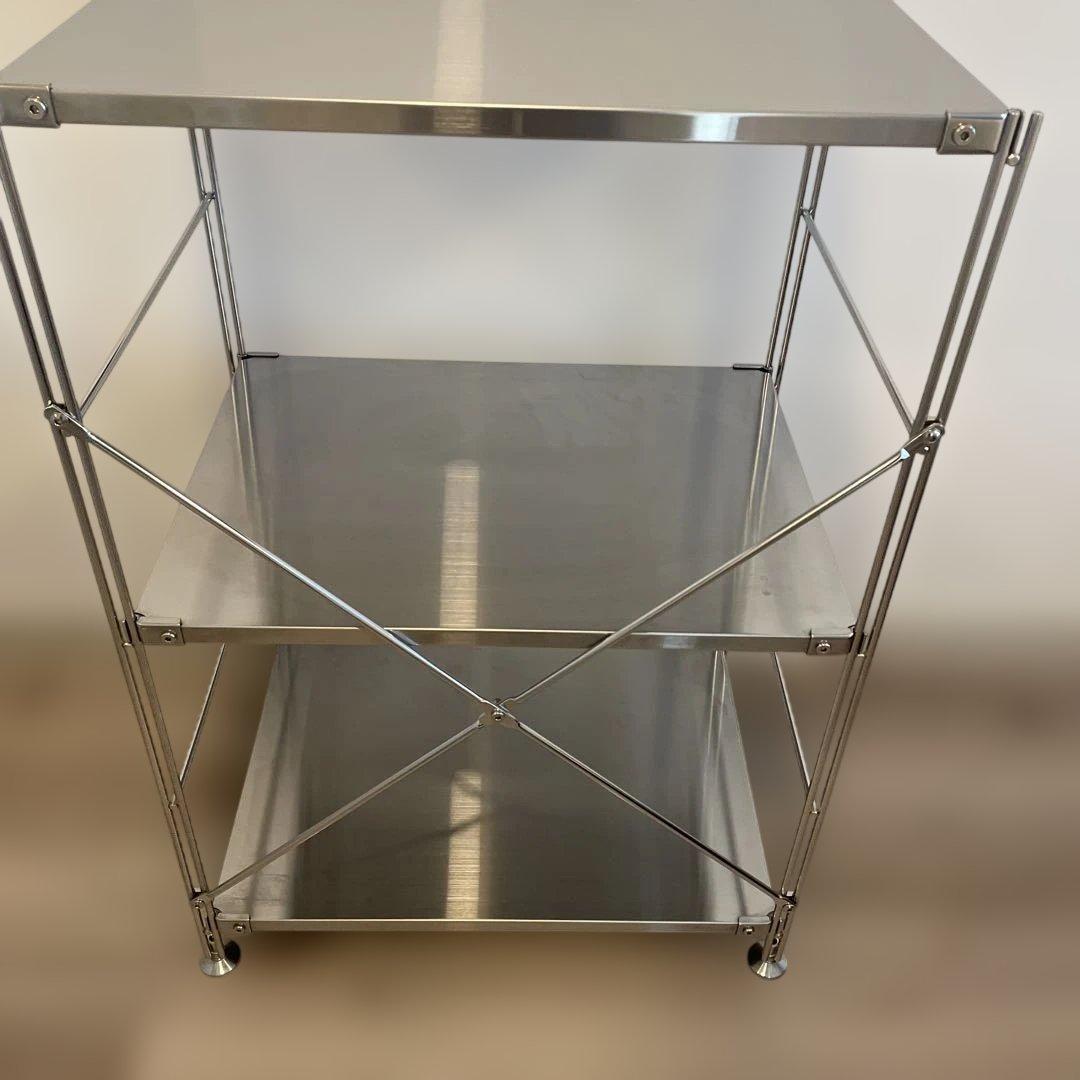 無印良品　ユニットシェルフ　ステンレス　3段