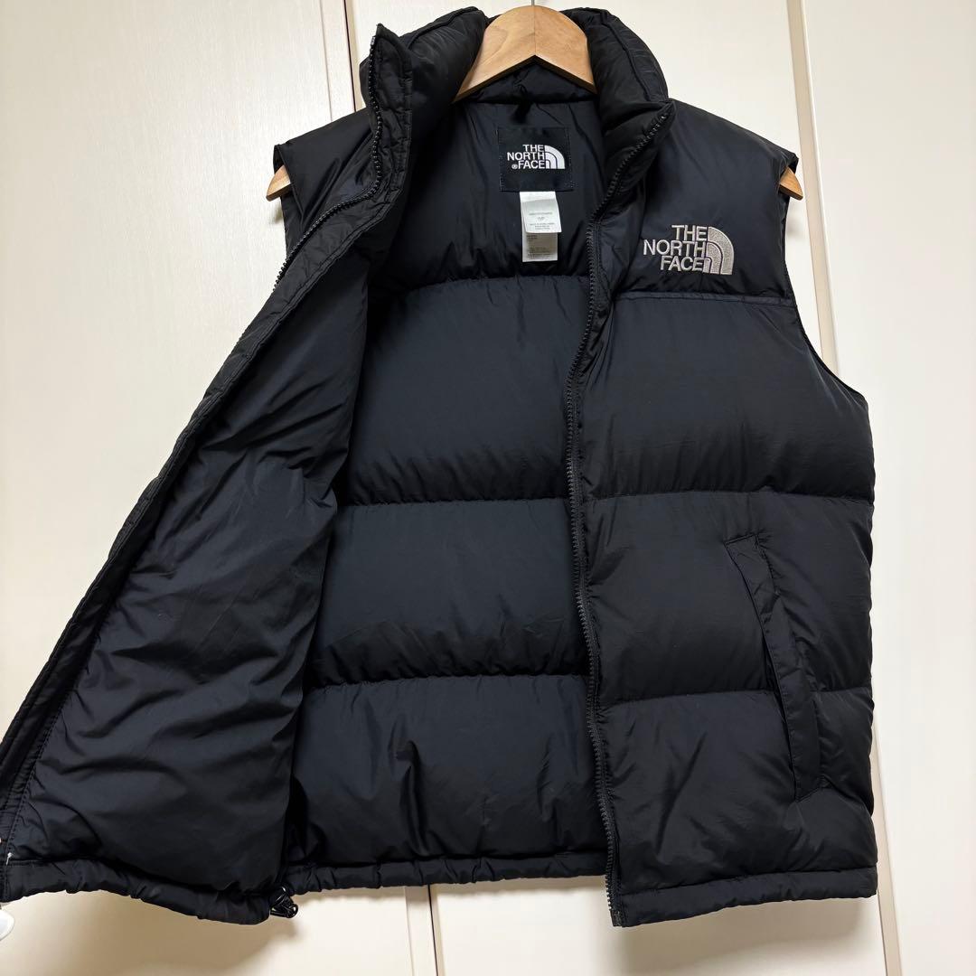 ヌプシ　ノースフェイス　ダウン　ベスト　センターロゴ　Sサイズ