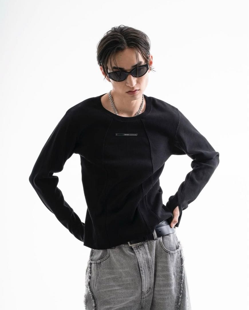 Jent Louis Rib Long Sleeve Tee ブラック