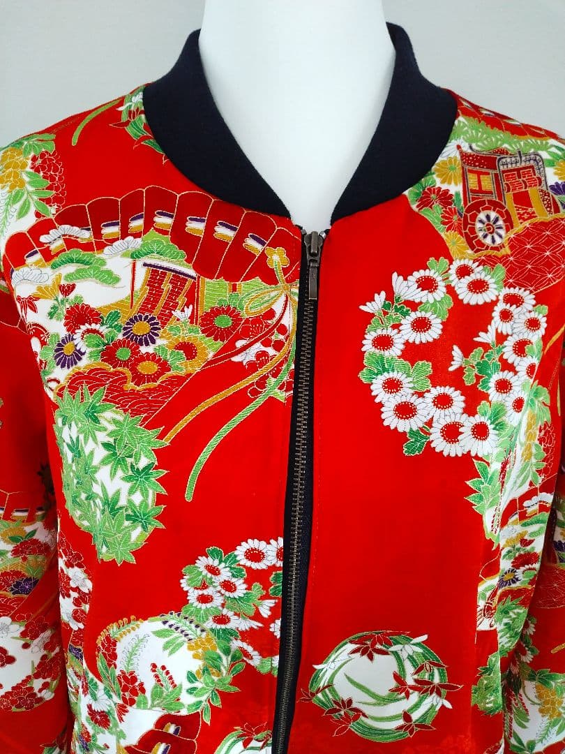 着物リメイク ブルゾン、スカジャン