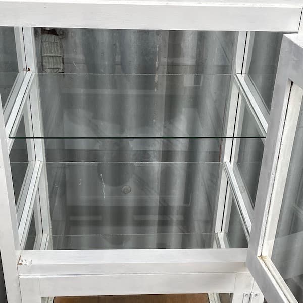 関西限定　送料別　４面ガラスショーケース　飾り棚　ビンテージ家具