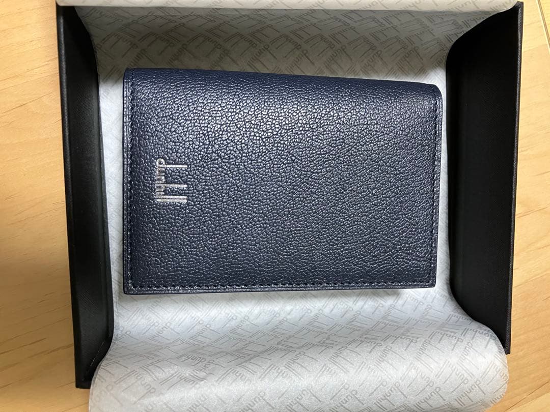 【ゆっくり発送】dunhill ネイビー レザー 名刺入れ未使用品