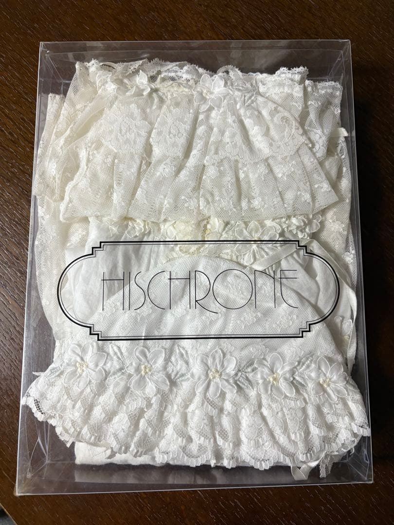 ホワイト ベビードレス 帽子・靴下付き 6点セット