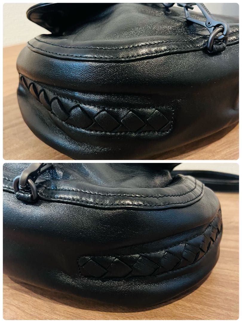 【極美品】 ボッテガヴェネタ ワンショルダーバッグ イントレ 肩掛け レザー 黒