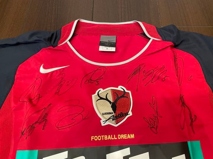 未使用品　鹿島アントラーズ　2004選手サイン入　ユニフォーム　ナイキ　NIKE